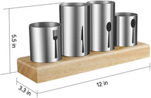 Load image into Gallery viewer, Silverware Holder,HabiLife Utensil Holder with Caddy Silverware Container for Spoons ,Knives…