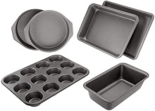 Load image into Gallery viewer, AmazonBasics 6-Piece Nonstick Oven Bakeware Baking Set
