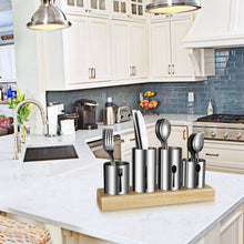 Load image into Gallery viewer, Silverware Holder,HabiLife Utensil Holder with Caddy Silverware Container for Spoons ,Knives…