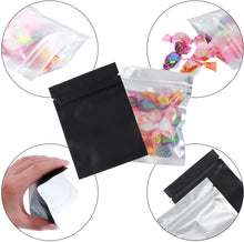Load image into Gallery viewer, 100 Pieces Resealable Smell Proof Bags Foil Pouch Bag Flat Ziplock Bag for Party Favor Food Storage (Black, 3 x 4 Inches)
