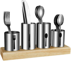 Silverware Holder,HabiLife Utensil Holder with Caddy Silverware Container for Spoons ,Knives…